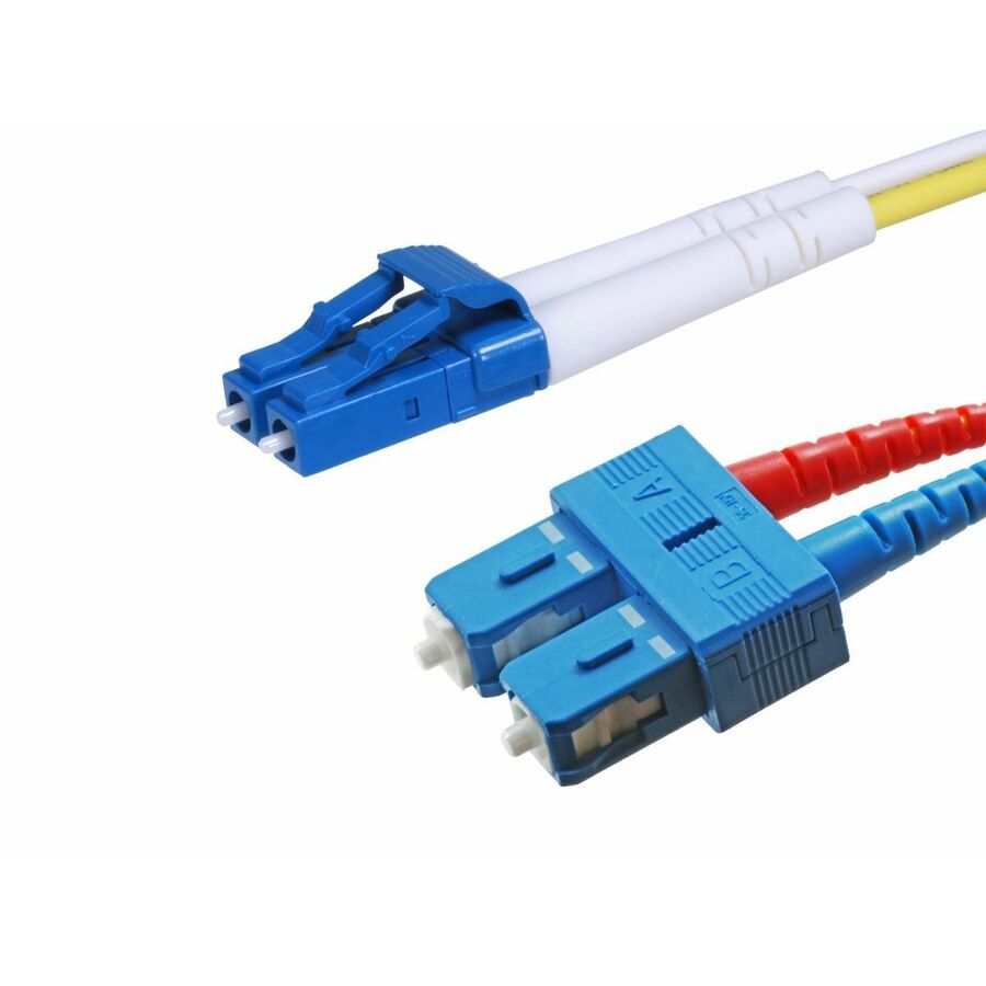 Monoprice Single-Mode Fiber Optic Cable - LC-SC UL 3mm 9/125 OFNR Duplex Yellow 3m