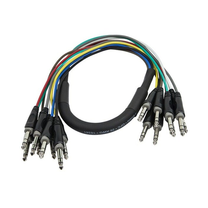 Monoprice 1 Meter (3ft) 8-Channel 1/4inch TRS Male to 1/4inch TRS Male Snake Cable