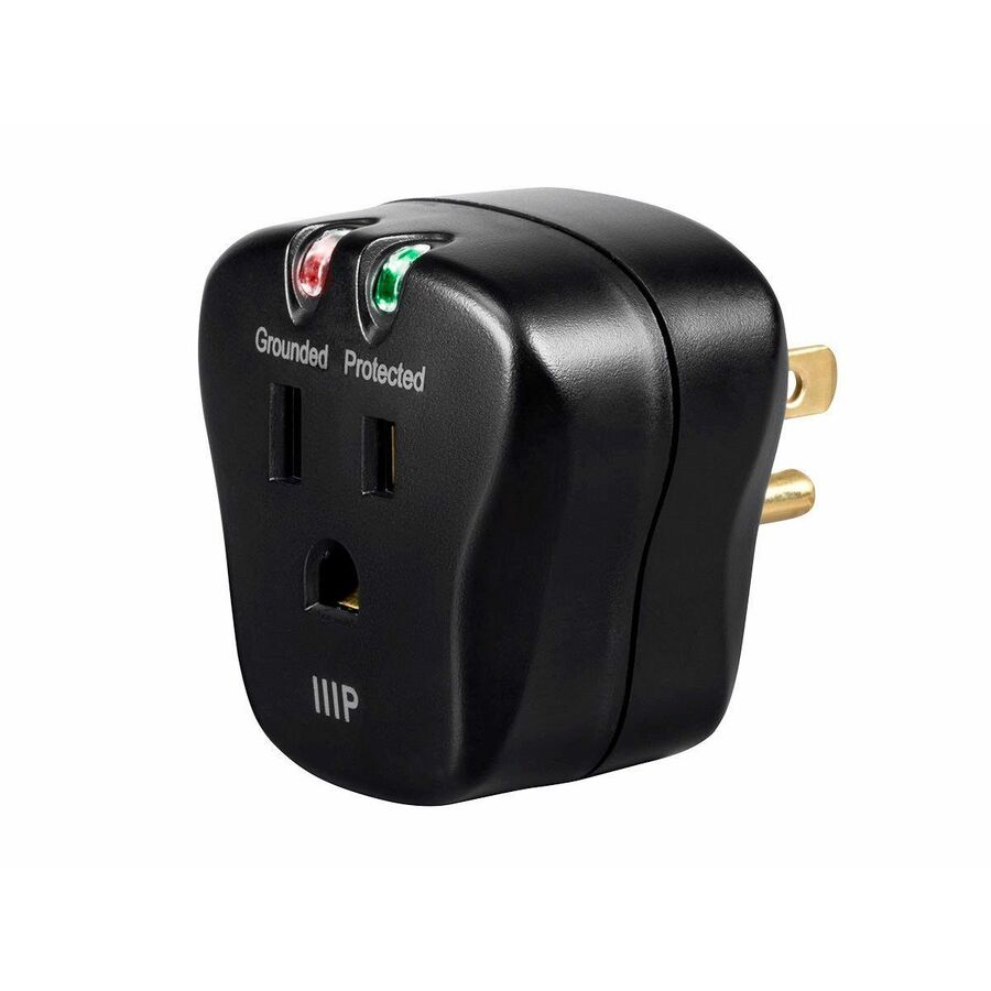 Monoprice 1 Outlet Portable Mini Surge Protector, 540 Joules, Clamping Votage 500V