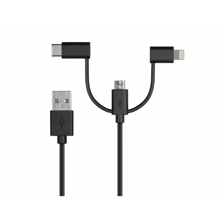 Monoprice Essential Lightning/Micro-USB/USB-C Data Transfer Cable