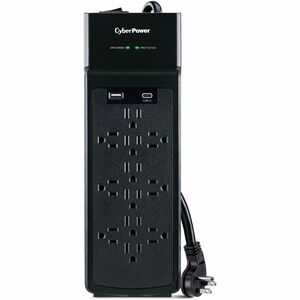 CyberPower CSP1206UC Home and Office 12 - Outlet Surge Protector with 3000 J Surge Suppression