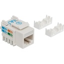 Keystone Jack, Cat6, UTP, Punch-down, White