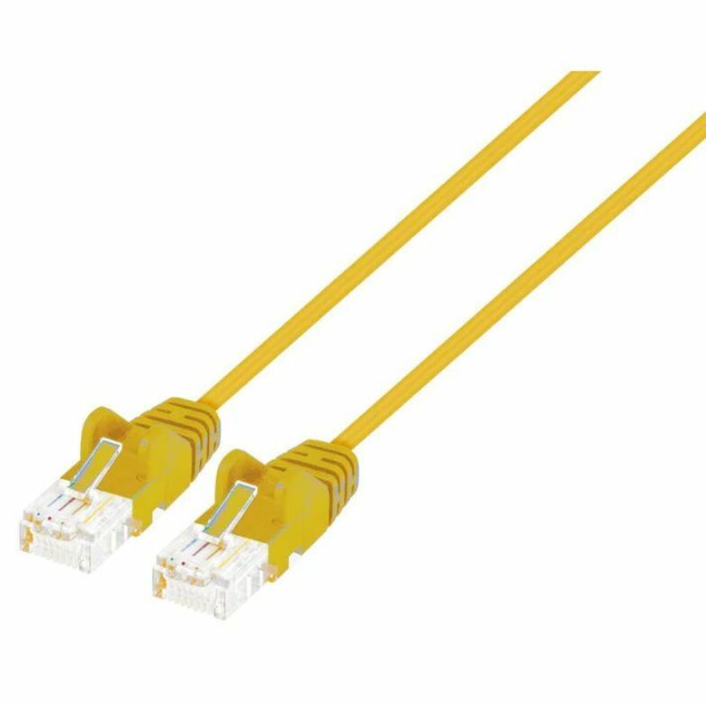 Intellinet Cat6 U/UTP Slim Network Patch Cable, 14 ft., Yellow