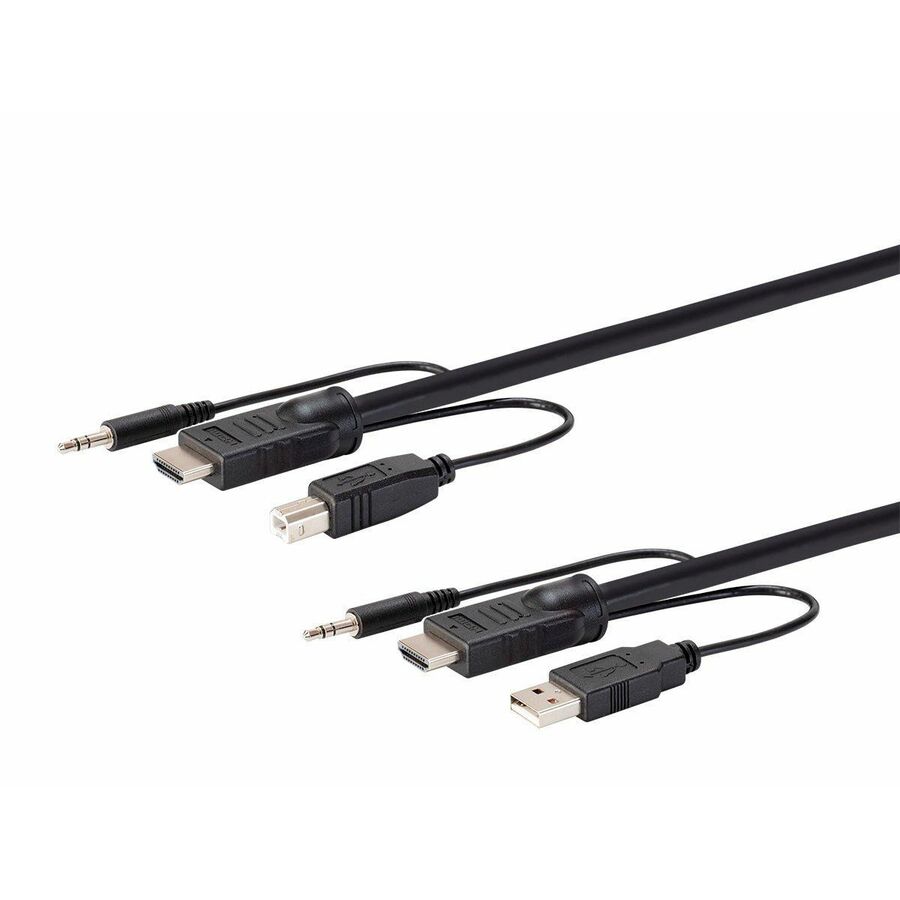 Monoprice Switch Series HDMI USB 3.5mm Audio Combo Cable for KVM Switches 1.5ft