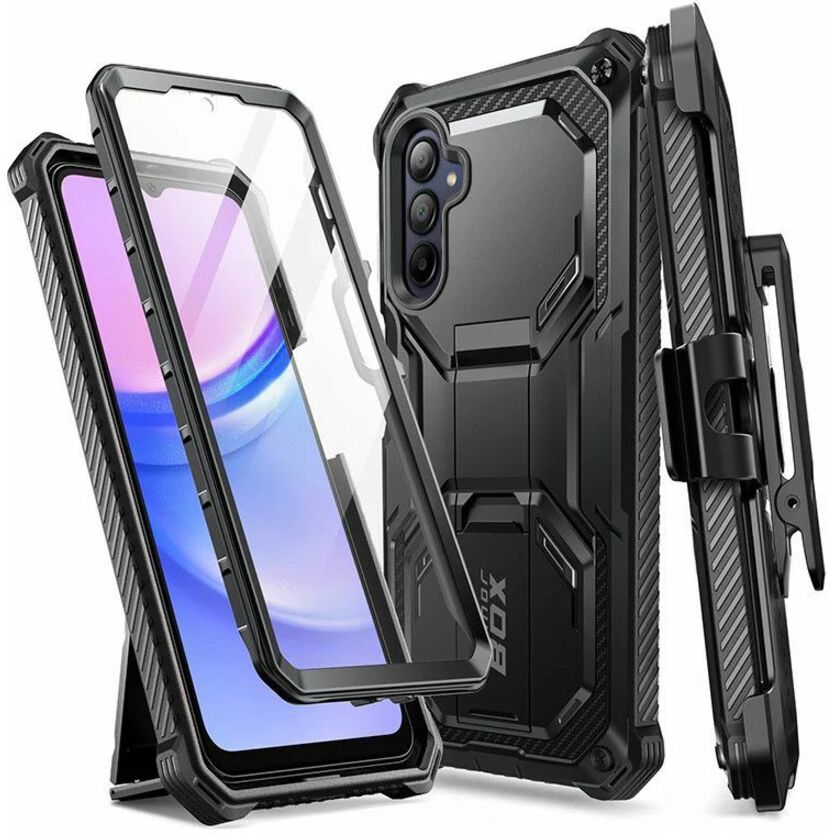 i-Blason Armorbox Carrying Case (Holster) Samsung Galaxy A15 5G Smartphone - Black