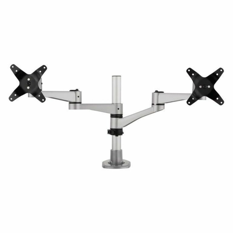 ViewSonic LCD-DMA-001 Monitor Desk Mounting Arm for 2 Monitors up to 24 Inches Each, VESA Compatible, Full Ergonomic Adjustability, 2-in-1 Mounting Base, and Built-In Cable Management
