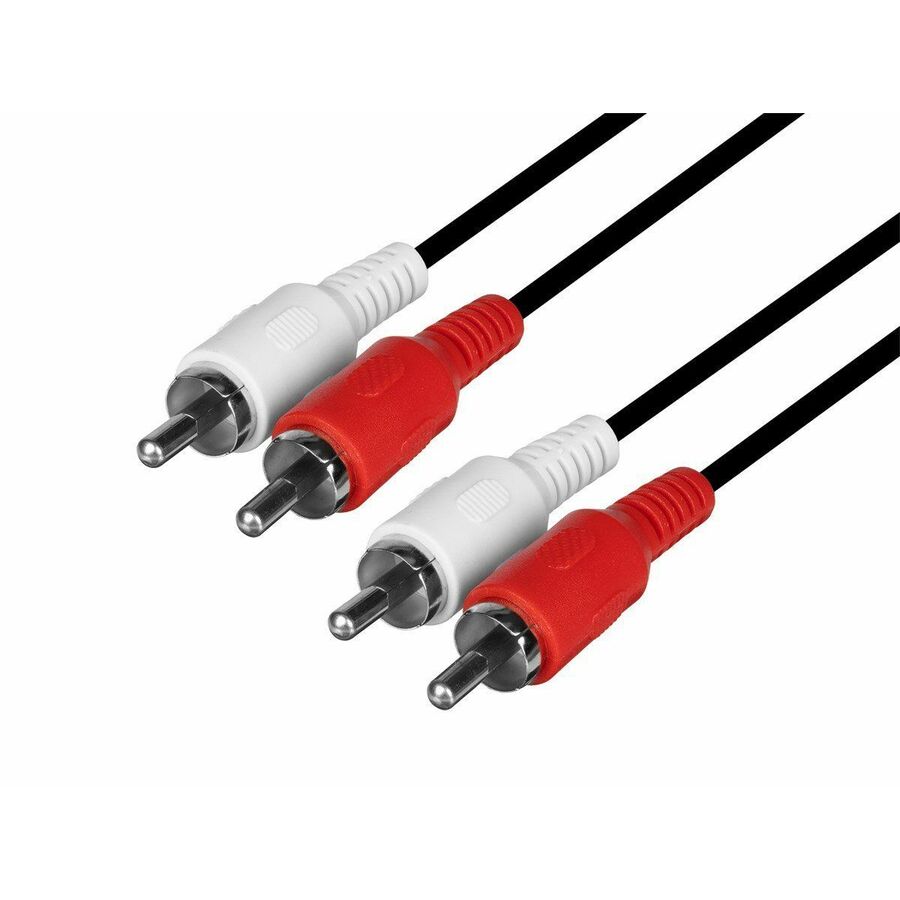 Monoprice 6ft 28AWG 2 RCA Plug/2 RCA Plug M/M Cable, Black