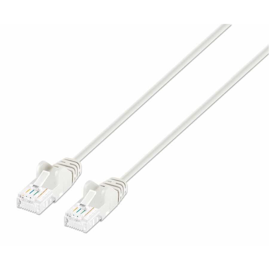 Intellinet Cat6 U/UTP Slim Network Patch Cable, 1.5 ft., White