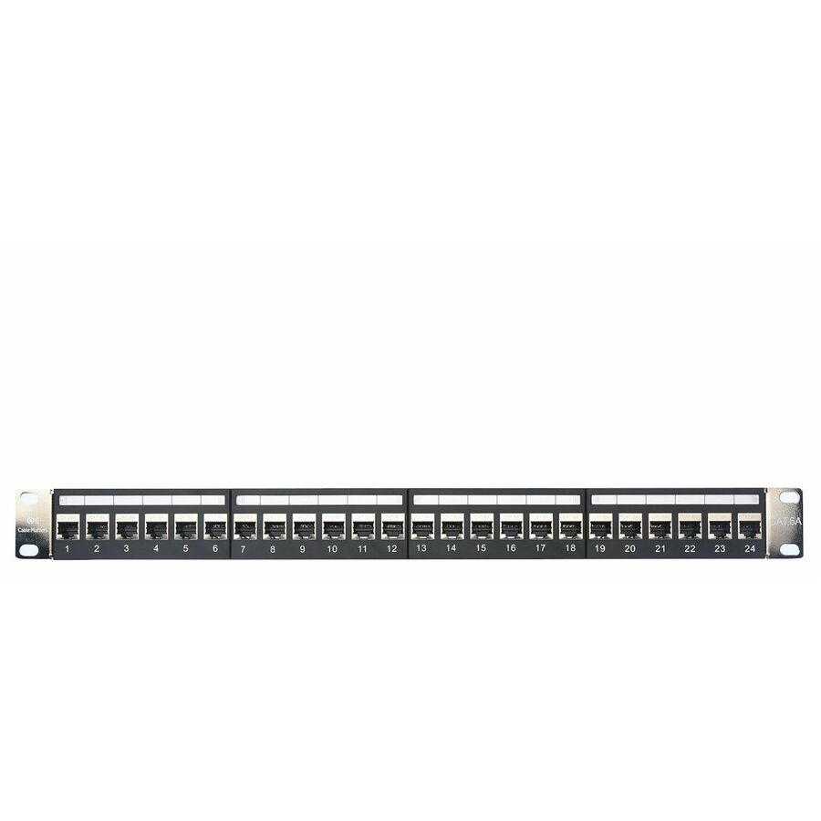 Cable Matters 1U 24-Port STP Shielded Cat 6A Ethernet Patch Panel with Inline Keystone