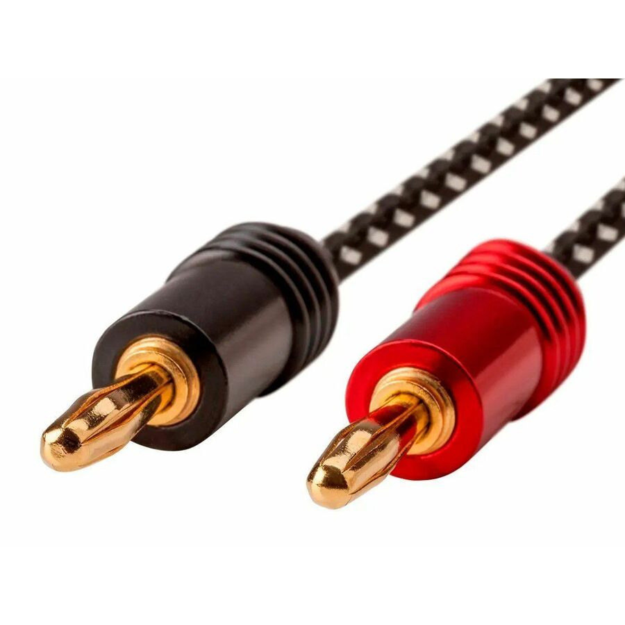 Monoprice Speaker Wire, Braided with Banana Plugs, 2-Conductor, 14AWG, 20ft