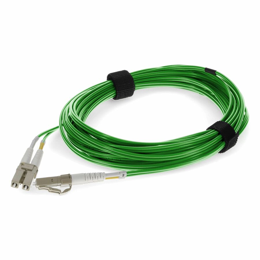 AddOn 3m LC to LC Green OM4 Duplex OFNR (Riser-Rated) TAA Fiber Patch Cable