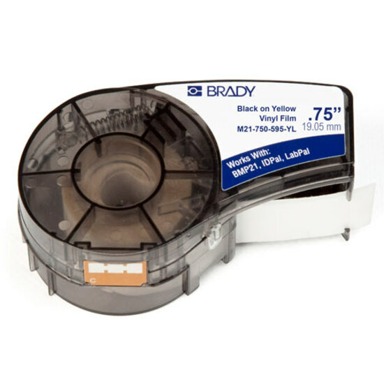 Brady Label Cartridge for BMP21 Series, ID PAL, LabPal Printers, Yellow