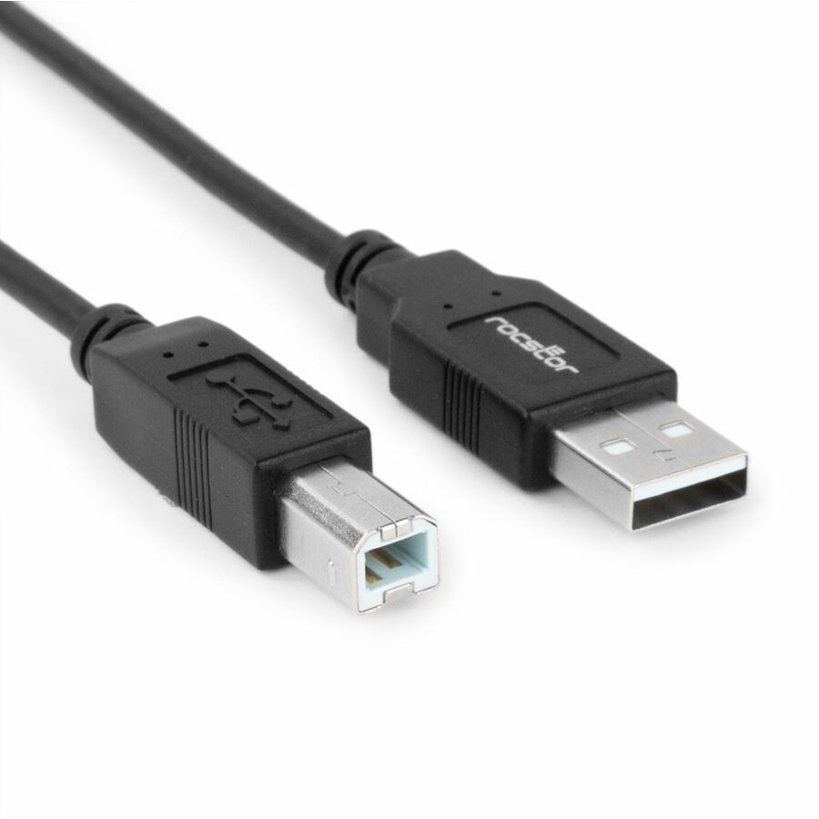 Rocstor Premium High Speed USB 2.0 - 10 ft USB cable - 4 pin USB Type A (M) - 4 pin USB Type B (M) - 1.8 m (USB / Hi-Speed USB ) - Type A Male - Type B Male - For printers, scanners or external USB hard drives - 10ft CABLE M/M