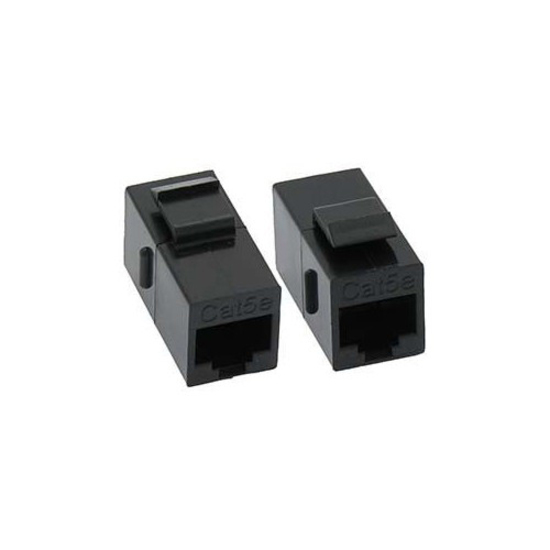 Unirise Cat5e RJ45 Keystone In-line Coupler, Black