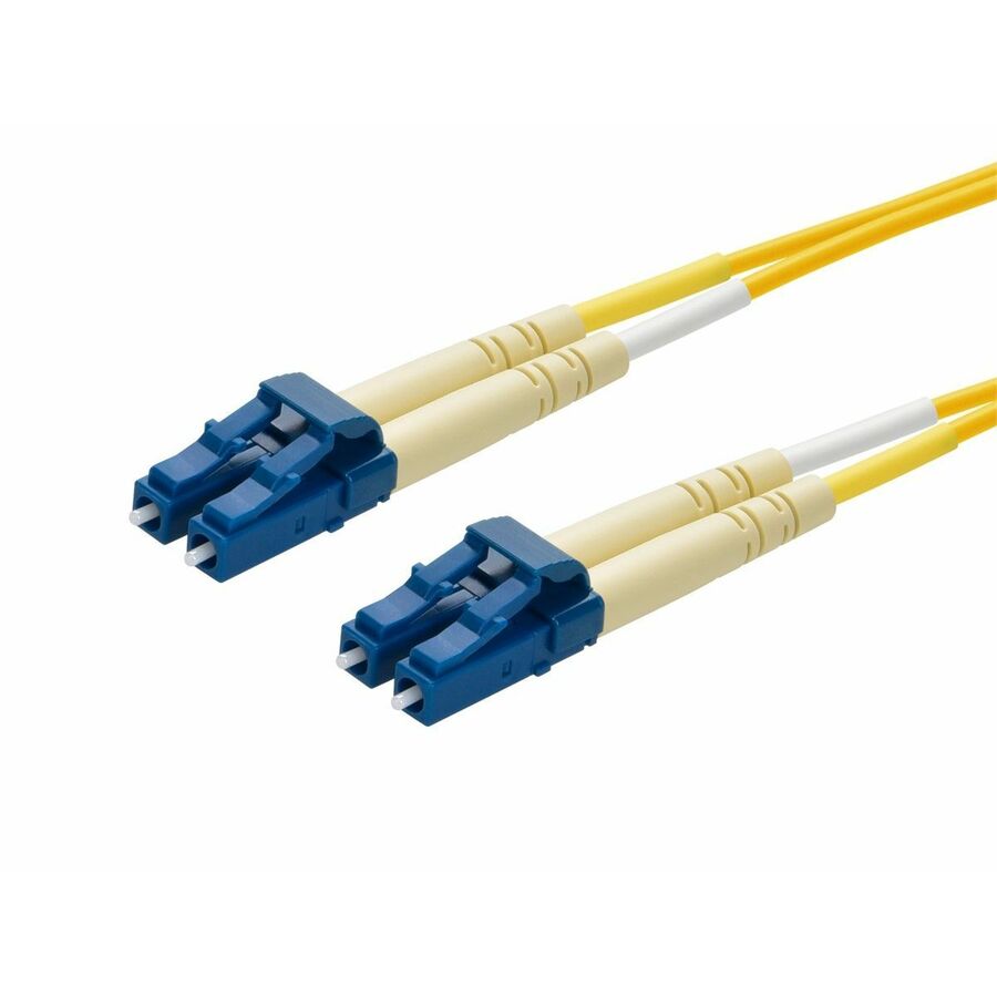 Monoprice Single-Mode Fiber Optic Cable - LC-LC UL 2mm 9/125 OFNR Duplex Yellow 1m