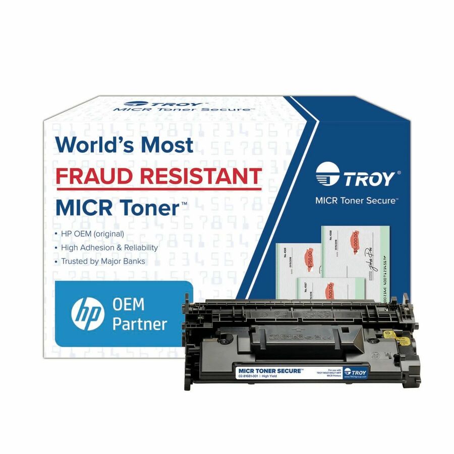 Troy Toner Secure MICR High Yield Laser Toner Cartridge - Alternative for HP 289X (CF289X) - Black - 1 Each