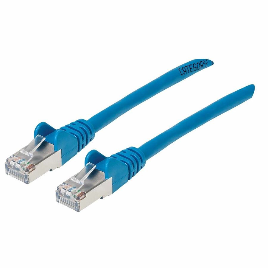 Intellinet Cat6a S/FTP Patch Cable, 50 ft., Blue