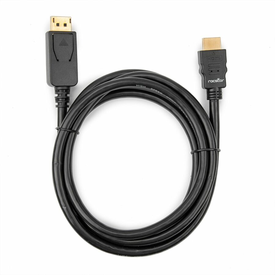 Rocstor Premium DisplayPort to HDMI Converter Cable - 6 ft - 4K - 1 Pack