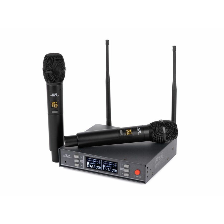 Monoprice Stage Right 200-Channel UHF Dual Handheld Wireless Microphones System