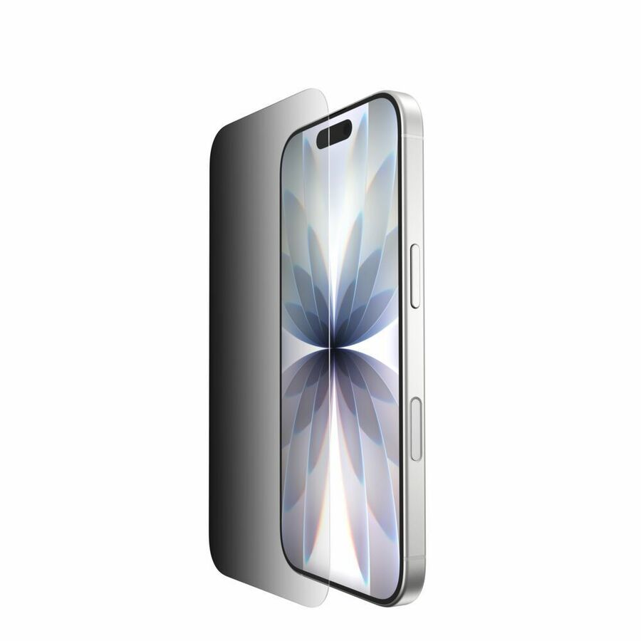 Belkin InvisiGlass Privacy Filter Screen Protector for iPhone 17 / iPhone 16 Pro, Gen 2 Black, Transparent