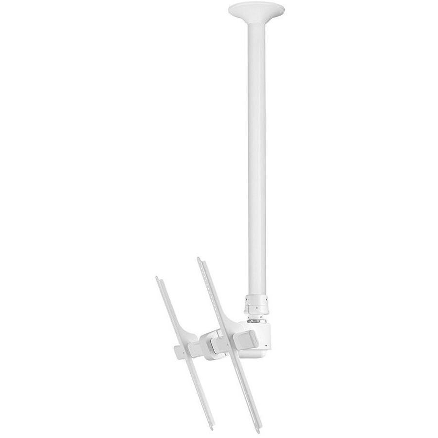 Atdec ceiling mount for large display, long pole - Loads up to 143lb - White - Universal VESA up to 800x500