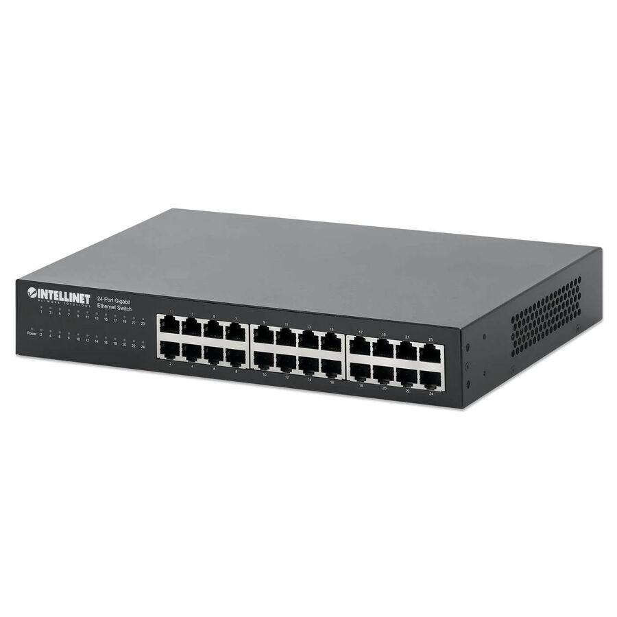 24-Port Gigabit Ethernet Switch, 24 x 10/100/1000 Mbit/s RJ45-Ports, IEEE 802.3az (Energy Efficient Ethernet), Desktop, 19" Rackmount, Metal
