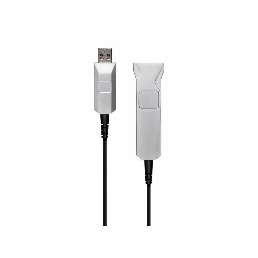 Monoprice SlimRun USB-A to USB-A Female 3.0 Extension Cable - Fiber Optic, Black, 32.8ft