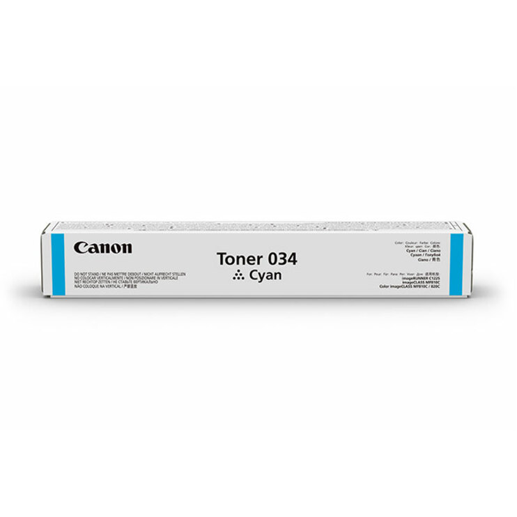 Canon 034 Original Standard Yield Laser Toner Cartridge - Cyan - 1 Pack