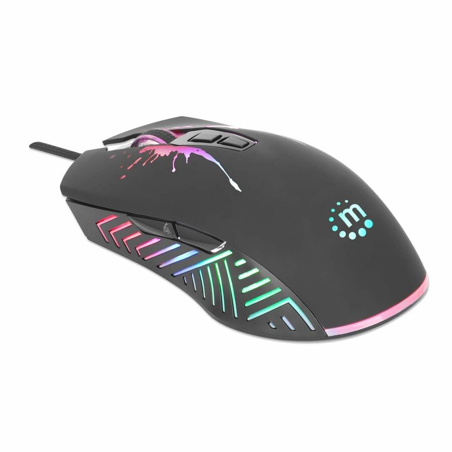 Manhattan 7200 DPI RGB LED Wired Optical Seven Button USB Gaming Mouse
