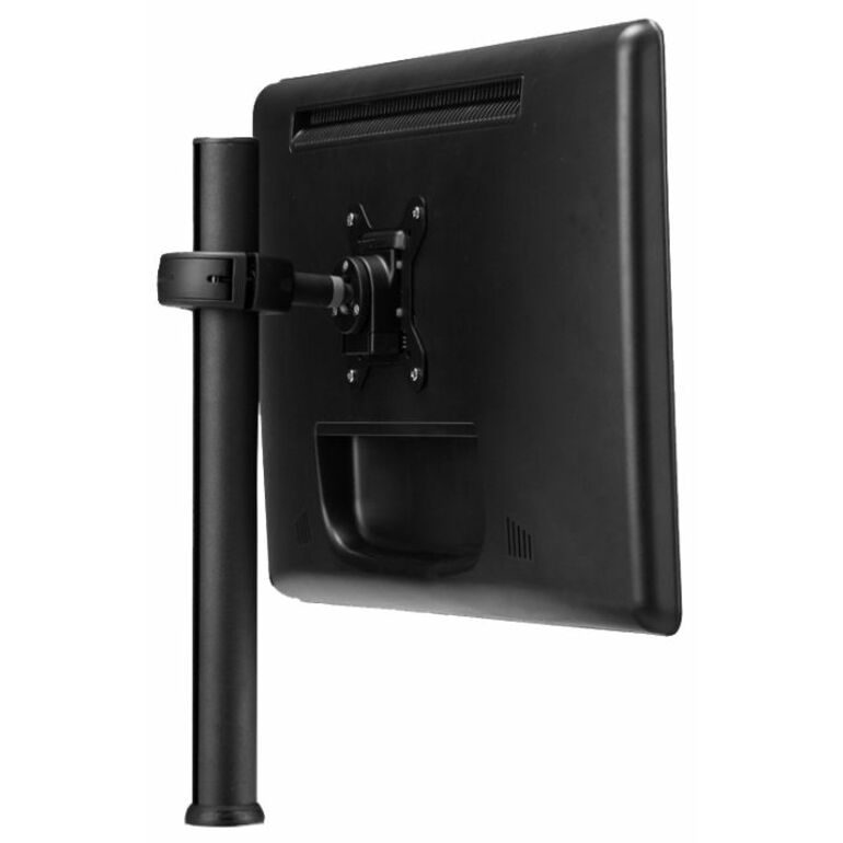 Atdec 16.5in pole desk mount with one display head - Loads up to 26.5lb - VESA 75x75, 100x100