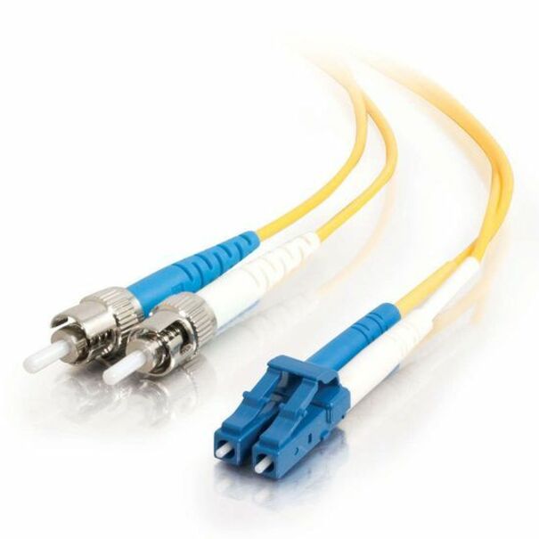 C2G 3m LC-ST 9/125 Duplex Single Mode OS2 Fiber Cable - Yellow -10ft