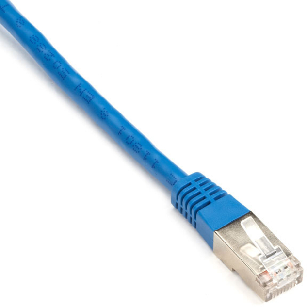 Black Box CAT6 250-MHz Stranded Patch Cable Slim Molded Boot - S/FTP, CM PVC, Blue, 3FT
