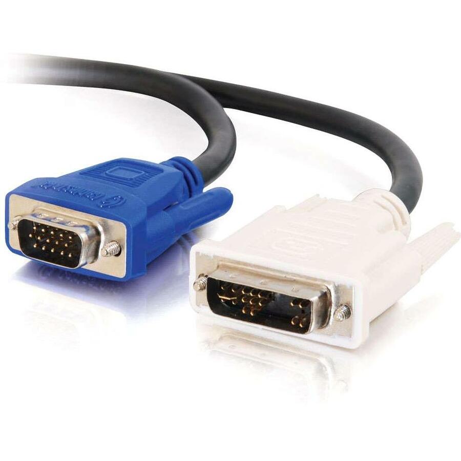 C2G 9.8ft DVI-A to HD15 VGA Video Adapter Cable - M/M - 9.84 ft Video Cable - First End: 1 x 17-pin DVI-A Analog Video - Male - Second End: 1 x 15-pin HD-15 - Male - Black