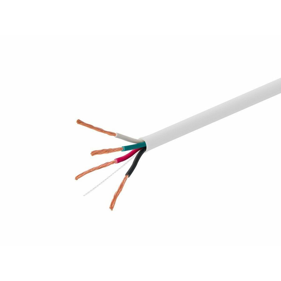 Monoprice Speaker Wire, CL3 Rated, 4-Conductor, 18AWG, 250ft, White