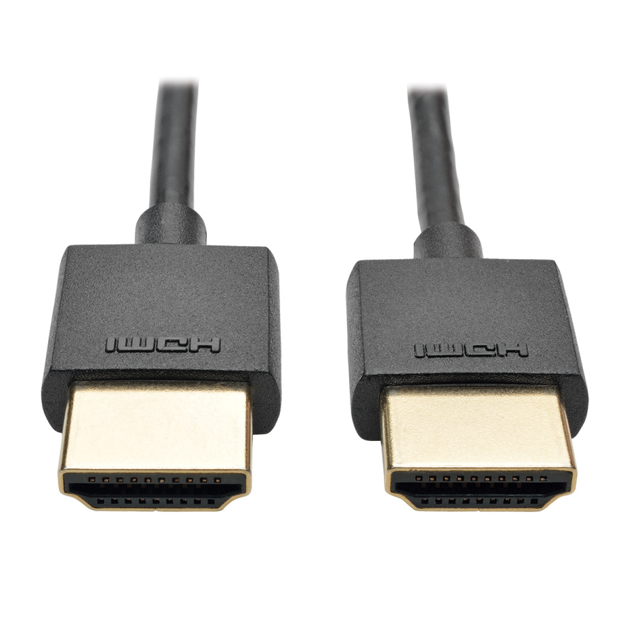 Eaton Tripp Lite Series Slim High-Speed HDMI Cable with Ethernet and Digital Video with Audio, UHD 4K 60Hz (M/M), 3 ft. (0.91 m)