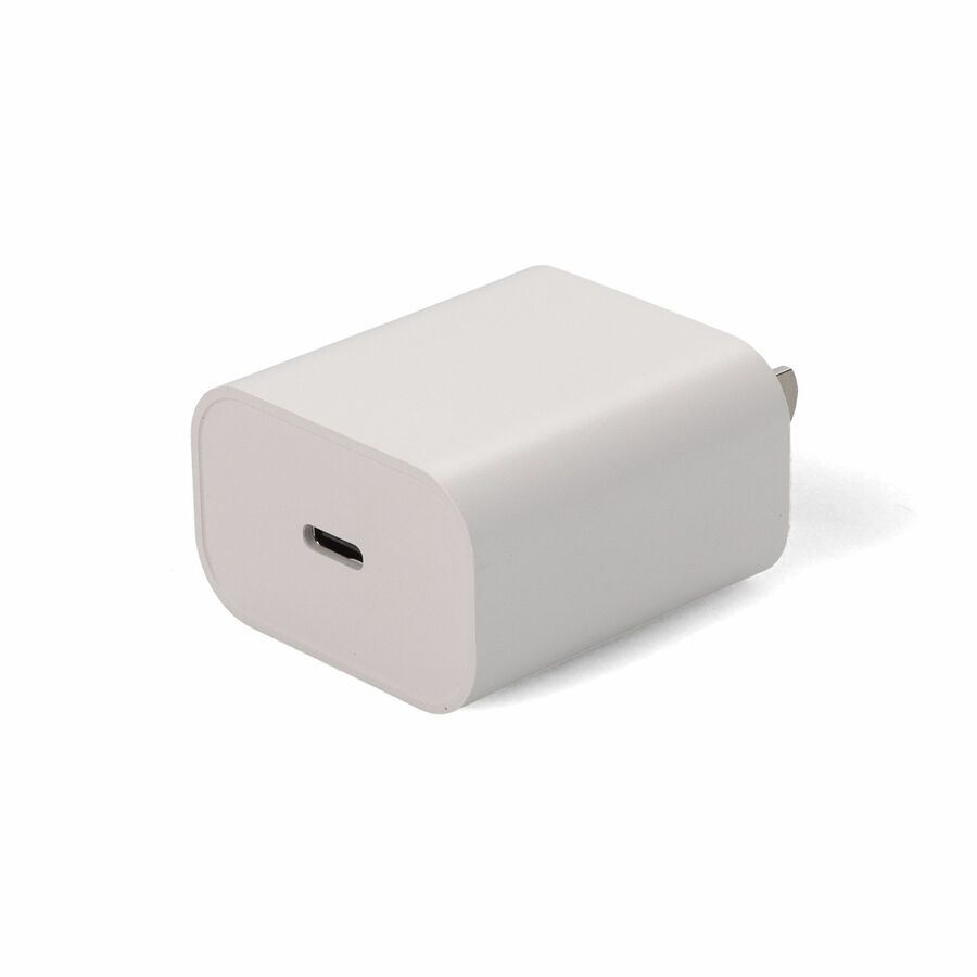 AddOn Wall Plug to USB C 3.1 5V at 3A, 9V at 2.22A, or 12V at 1.67A 20W total for US White