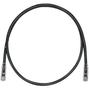 PANDUIT Cat.6 UTP Patch Cord - RJ-45 Male Network - RJ-45 Male Network - 5ft - Black, Clear