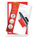 Fellowes Glossy Pouches - File Card, 5 mil, 100 pack