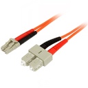 StarTech.com 2m Fiber Optic Cable - Multimode Duplex 50/125 - LSZH Fiber Jumper Cord - LC/SC - Connect fiber network devices for high-speed transfers with LSZH rated cable - LC/SC Fiber Optic Cable - 2 m LC to SC Fiber Patch Cable - 2 meter LC-SC Fiber Cable - Multimode Duplex 50/125 - LSZH - LC/SC - OM2 Fiber Cable - Lifetime Warranty
