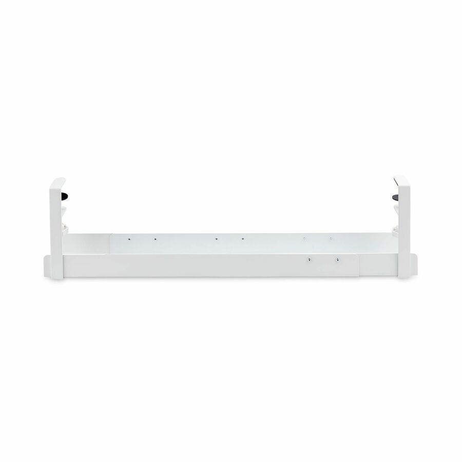 StarTech Under Desk Cable Management Tray, Length Adjustable, Clamp-On Installation, No Drilling Required, White