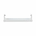 StarTech Under Desk Cable Management Tray, Length Adjustable, Clamp-On Installation, No Drilling Required, White