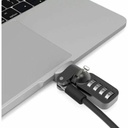 Compulocks Ledge Lock Adapter for MacBook Pro 13" M1 & M2 with Combination Cable Lock Silver