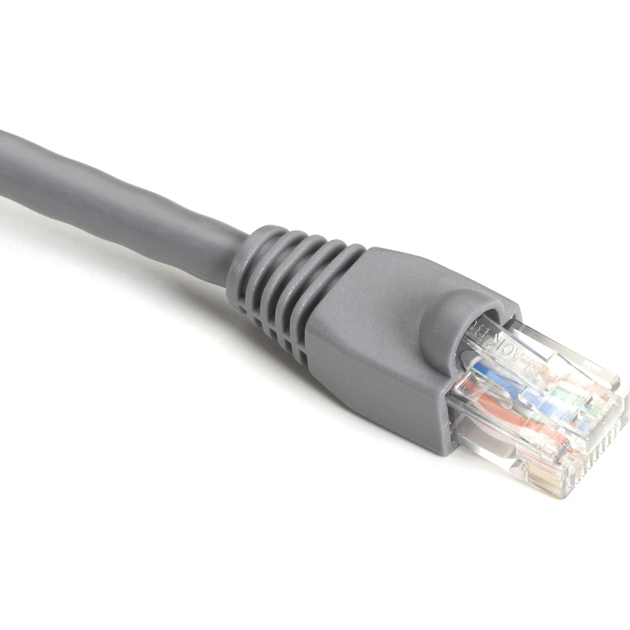 Black Box GigaTrue Cat.6 UTP Patch Network Cable - 9" Category 6 Network Cable for Patch Panel, Wallplate, Network Device - First End: 1 x RJ-45 Network - Male - Second End: 1 x RJ-45 Network - Male - 1 Gbit/s - Patch Cable - Gold Plated Contact - CM - 24 AWG - Gray - 1 Each