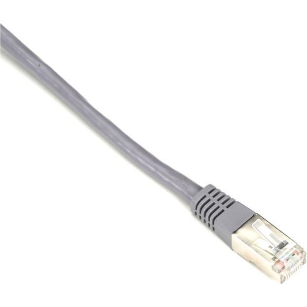Black Box CAT5e 100-MHz Stranded Patch Cable Slim Molded Boot - F/UTP, CM PVC, Gray, 2FT