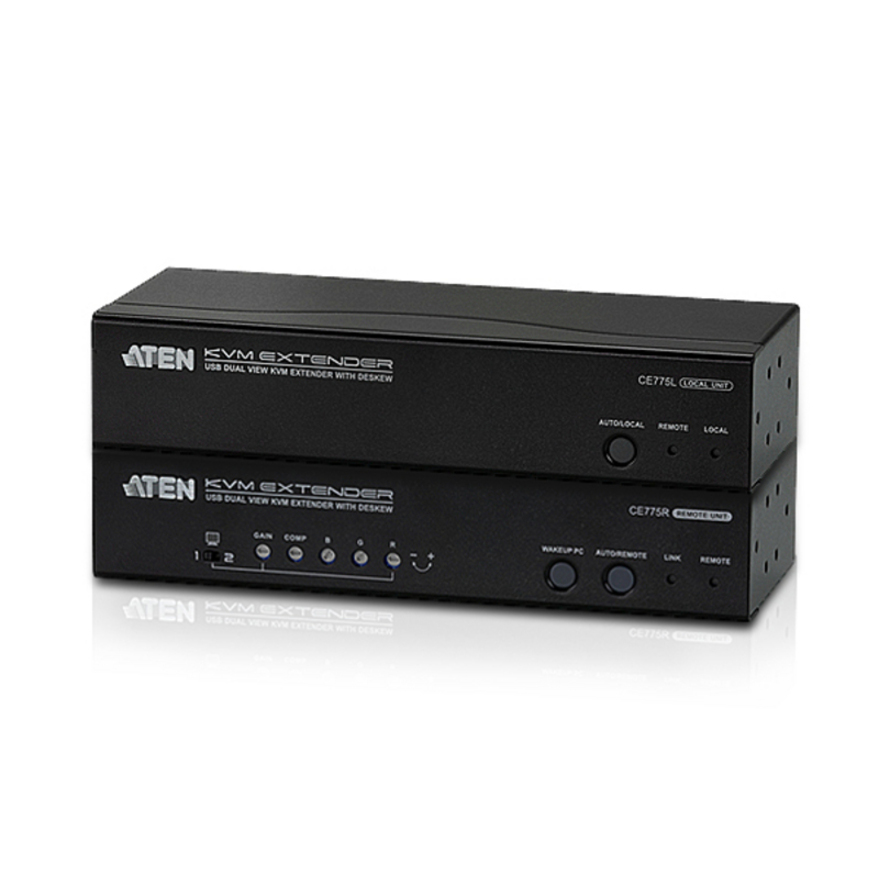 ATEN USB Dual View KVM Extender with Deskew-TAA Compliant