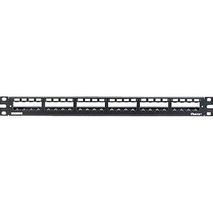 Panduit 24-Port All Metal Modular Patch Panel with Strain Relief Bar, 1 RU