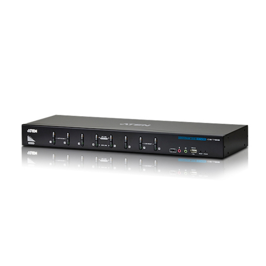 ATEN 8-Port USB DVI Dual Link KVM Switch-TAA Compliant