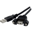StarTech 1 ft Panel Mount USB Cable A to A - F/M