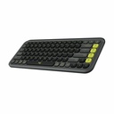 Logitech POP ICON KEYS Wireless Bluetooth Keyboard, Comfortable Typing, Programmable Keys, Easy-Switch Between up to 3 Devices (Graphite & Green)