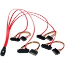 StarTech 50cm Internal Serial Attached SCSI Mini SAS Cable - SFF8087 to 4x SFF8482